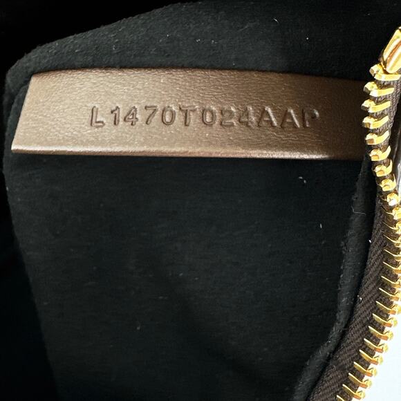 TOM FORD Calfskin Crocodile Embossed Mini Bianca Hobo Chestnut - Picture 9 of 13